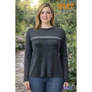 Sonoma Ribbed Crew Neck sweater-size L - 0127